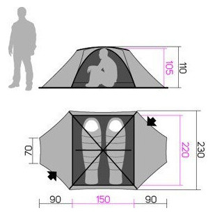 Туристическа палатка Hannah Covert 2 WS