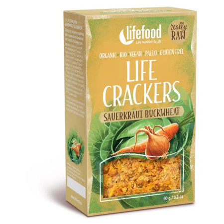 Крекери Lifefood LIFE CRACKERS Zelňáky RAW BIO 90 g бежов
