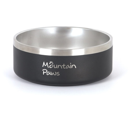 Купа за куче Mountain Paws Basecamp Dog Bowl черен/сребърен Black