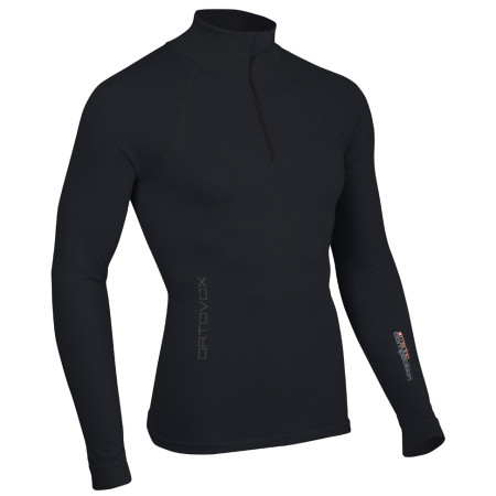 Мъжка тениска Ortovox Merino Competition Long Sleeve черен BlackRaven