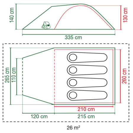 Палатка Coleman Darwin 4+