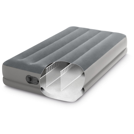 Надуваем дюшек Intex Twin Dura-Beam Prestige Mid-Rise USB Pump