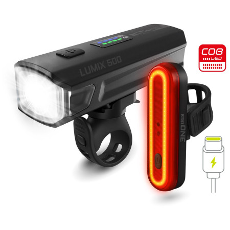 Предна/задна светлина Just One Lumix 500 Set черен