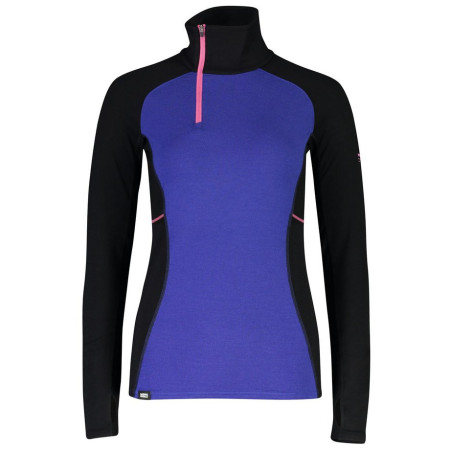 Дамска тениска Mons Royale Olympus 3.0 Half Zip син/черен UltraBlue/Black