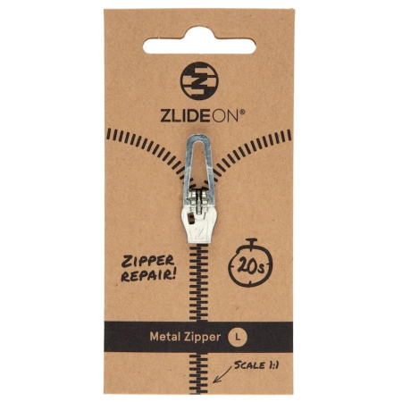Резервен цип ZlideOn Opravný jezdec pro kovové zipy - L сребърен silver