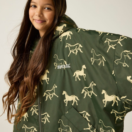 Детско водоустойчиво яке Regatta Junior Waterproof Changing Robe DrkKhHrses