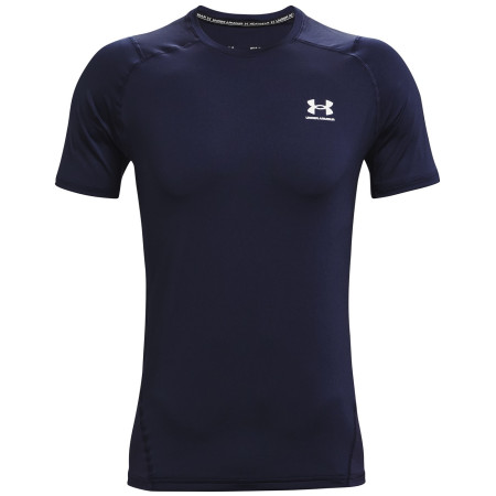 Мъжка тениска Under Armour HG Armour Fitted SS тъмно син MidnightNavy//White