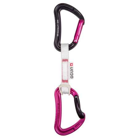 Комплект примка с карабинери Ocún Raven QD BIO-DYN-RING 15 mm 10 cm 6-pack розов