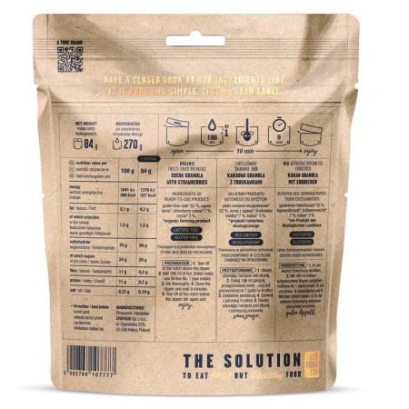 Дехидратирана храна Lyo food Kakaová granola s jahodami 270 g