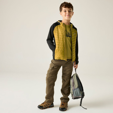 Детско яке Regatta Junior Andreson Hybrid BlkWdBrown