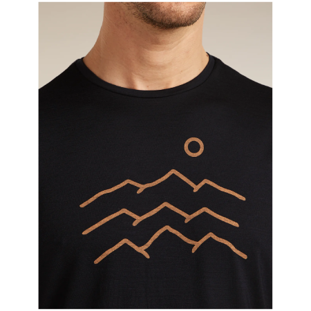 Функционална мъжка тениска Icebreaker Merino Blend 125 Cool-Lite™ Sphere SS Tee Across the Peaks