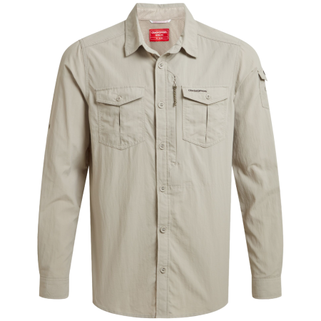Мъжка риза Craghoppers NosiLife Adventure Long Sleeved Shirt III бежов Parchment