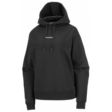 Дамски суитшърт Salomon Logo Hoodie W черен DEEP BLACK