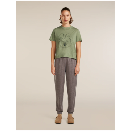 Дамска тениска Icebreaker Merino 150 Tech Lite SS Crop Tee Seed Story