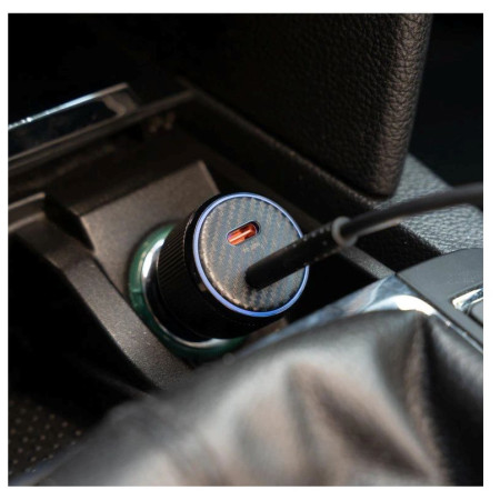 Адаптор Swissten Car Charger 2X USB-C PD, 50W + cabel USB-C / USB-C, 1 m