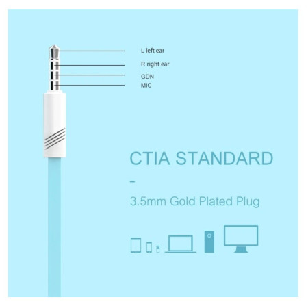 Слушалки Swissten EARBUDS RAINBOW YS-D2