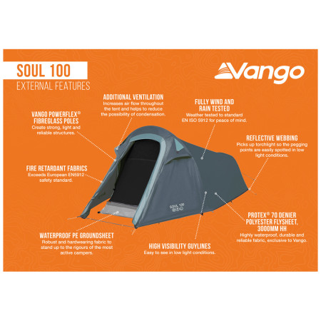 Туристическа палатка Vango Soul 100