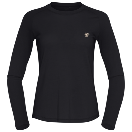 Дамска тениска Norrona femund pureUll Long Sleeve черен Caviar Black