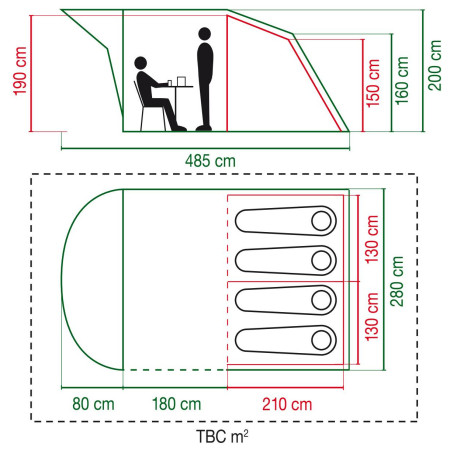 Палатка Coleman Oak Canyon 4 Blackout