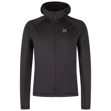 Функционален мъжки суитшърт Montura Fadis Grid Hooded Maglia черен Black
