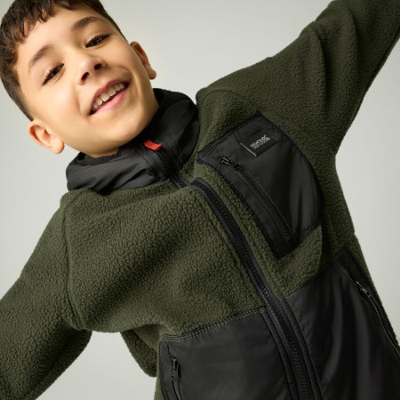 Детски суитшърт Regatta Munro Hybrid Jacket DarkKhak/Blk