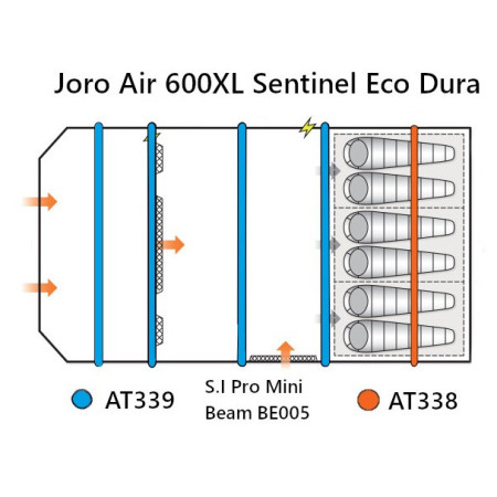 Вътрешна гума Vango Airspeed S.I Pro Tube 685 x 10 cm - AT339