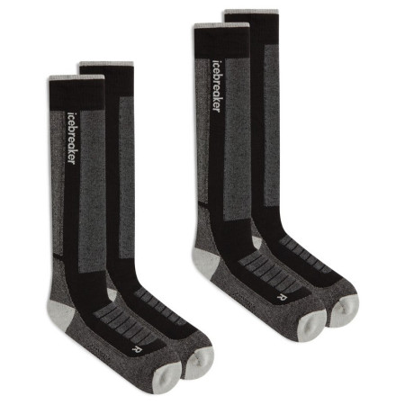 Мъжки чорапи Icebreaker Men Mer Ski+ Medium OTC 2 Pack черен/сив Blk/Ether/Graph