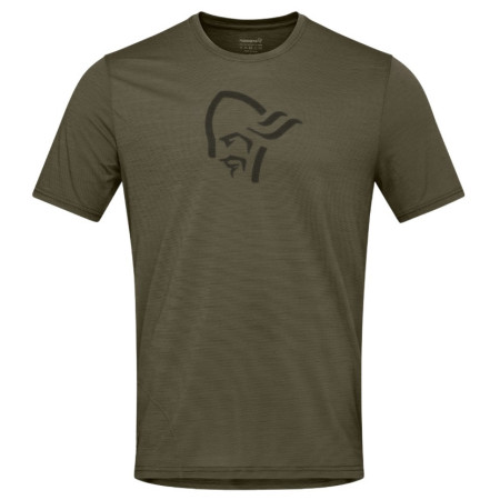 Мъжка тениска Norrona femund equaliser merino T-shirt тъмно зелен Olive Night