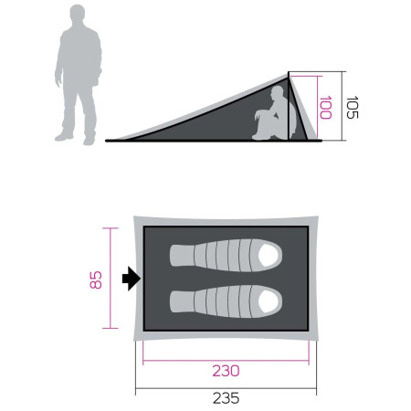 Туристическа палатка Hannah Mesh Tent 1