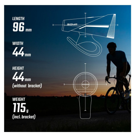 Предна/задна светлина Sigma Aura 100 + Blaze Link