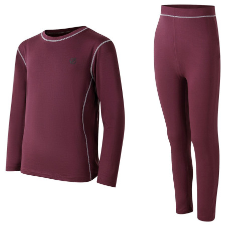 Детски функционален комплект Dare 2b Pow II Baselayer Set Huckleberry тъмночервен Huckleberry