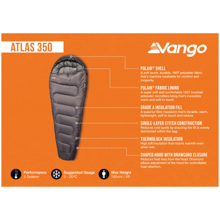 Спален чувал Vango Atlas 350