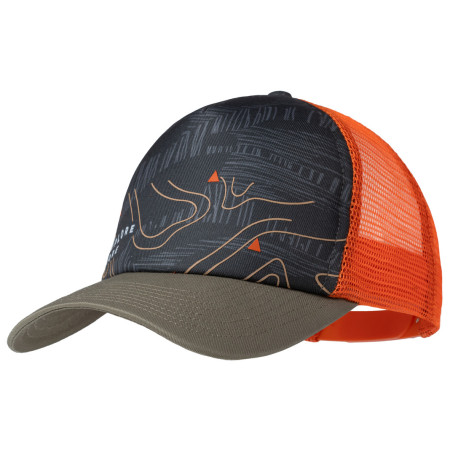 Детска шапка с козирка Buff Trucker Cap Youth зелен/червен Suber Multi