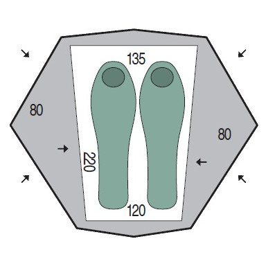 Палатка Pinguin Aero 2 DAC