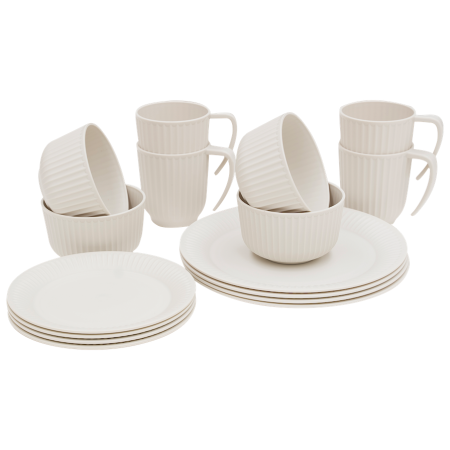 Комплект прибори Outwell Delish 4 Person Dinner Set бежов Sandstone
