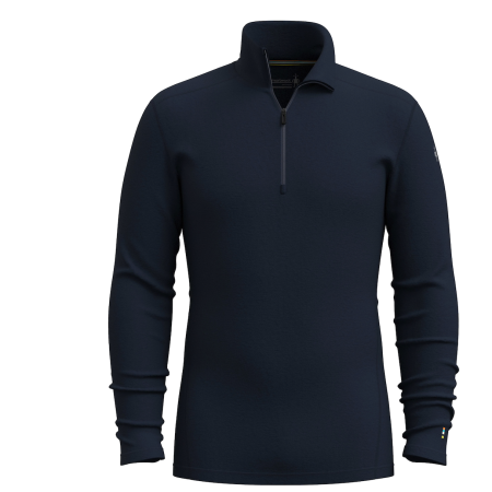 Функционална мъжка тениска Smartwool M Classic Thermal Merino Base Layer 1/4 Zip тъмно син DEEP NAVY