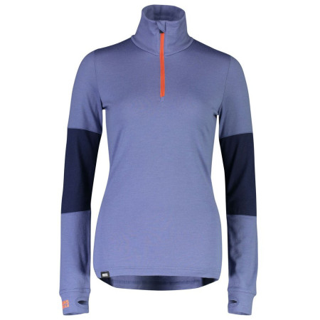 Дамска тениска Mons Royale Cornice Half Zip син/черен BlueVelvet