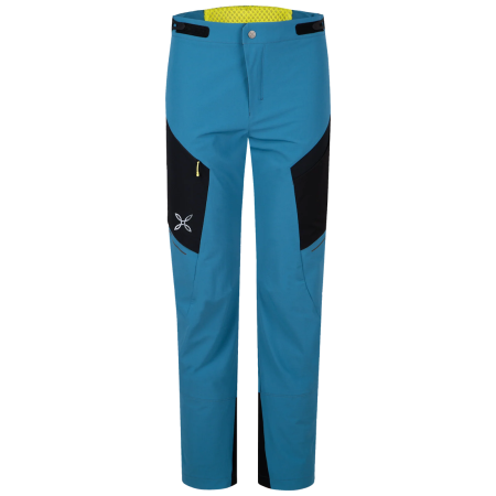 Мъжки панталони от софтшел Montura Ritmo Pants син SteelBlue/SunnyLime