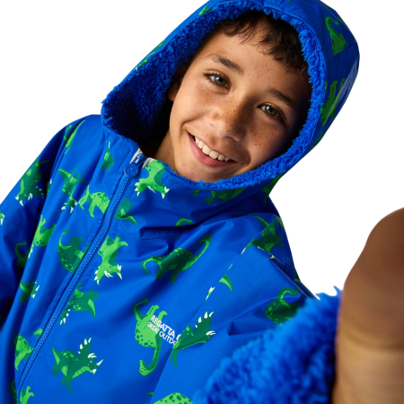 Детски дъждобран Regatta Junior Changing Robe Olymp Blue Dino