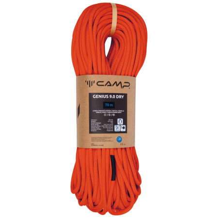 Въже за алпинизъм Camp Genius 9.0 Dry - 70m червен Red