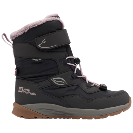 Детски зимни ботуши Jack Wolfskin Polar Bear-G Texapore High Vc K - Phantom черно/розово phantom