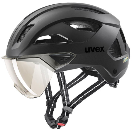Колоездачна каска Uvex Stride Visor черен black matt
