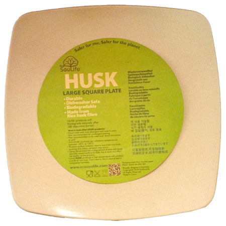 Чиния EcoSouLife Square Plate large естествен
