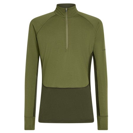 Функционална мъжка тениска Icebreaker Men Mer 200 ZoneKnit LS Half Zip тъмно зелен Dkloden/Spha/Cb