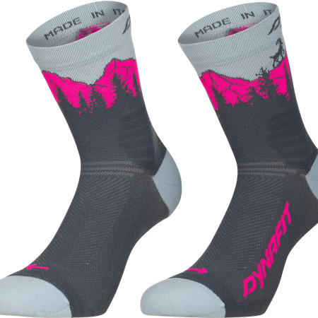 Чорапи Dynafit Traverse Mid Sk сив/розов cinder PINK GLO/6070