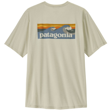Мъжка тениска Patagonia Men's Capilene Cool Daily Shirt - Boardshort Logo бежов Dyno White