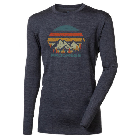 Функционална мъжка тениска Progress Loki "Landscape" сив šedý melír