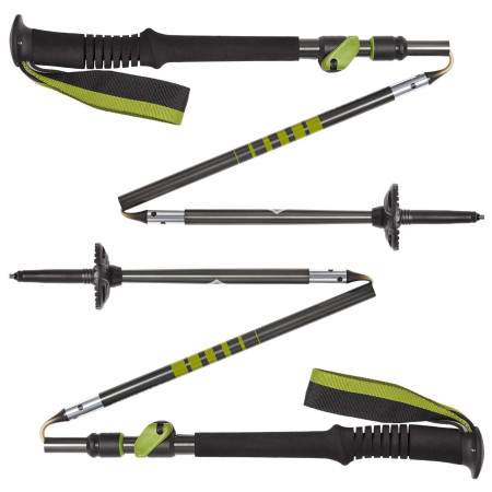 Туристически щеки Black Diamond Distance Plus FLZ 125 cm черен/жълт
