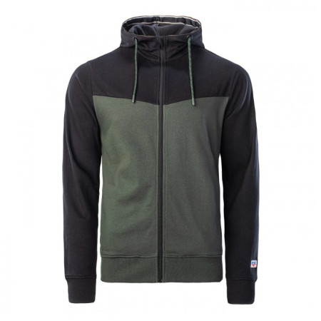 Мъжки суитшърт Hi-Tec Sabarin зелен/черен Deep Forest/Black