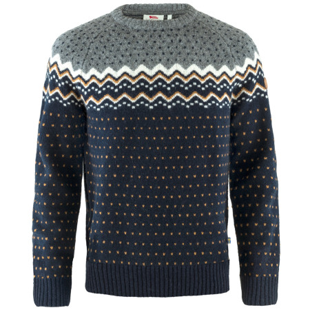 Мъжки пуловер Fjällräven Övik Knit Sweater M син Dark Navy